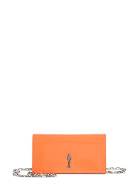 Christian Louboutin Christian Louboutin Bettina Patent Leather Clutch in Caruzo/Silver at Nordstrom
