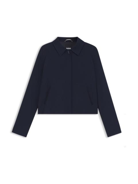 BOSS CREPE BLAZER WITH CONCEALED CLOSURE