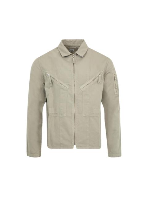 C.P. Company Full-Zip Overshirt 'Vintage Khaki'