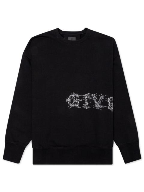 Givenchy GIVENCHY LOGO BARBED OVERSIZED SWEATSHIRT - BLACK