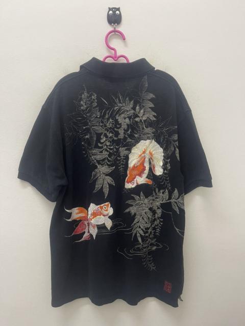 Other Designers Japanese Brand - Rare Vintage KARAKURI TAMASHI Embroidered Polo