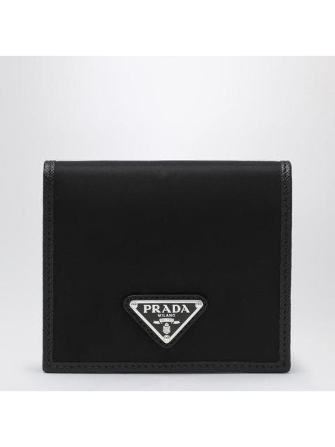 Prada Prada Black Wallet In Nylon E Saffiano Men