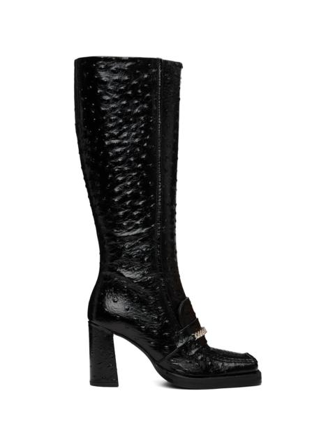 Martine Rose Black Square Toe Heel Tall Boots