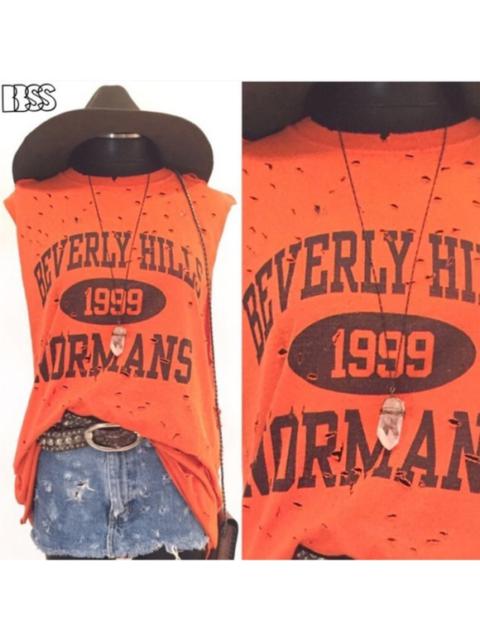 Other Designers Beverly Hills High School 90210 Shredded Vintage Reworked T-Shirt Tank Top