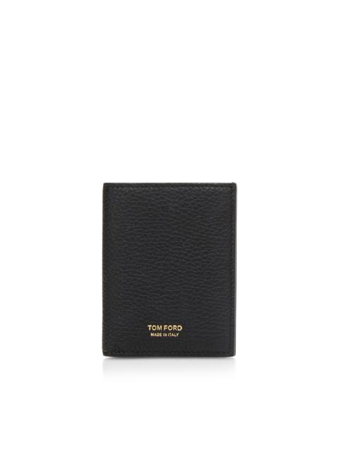 TOM FORD GRAIN LEATHER FOLDING CARDHOLDER