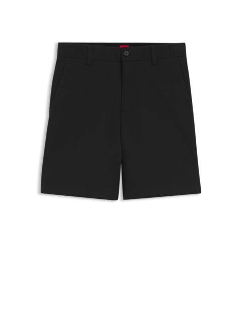 HUGO SLIM-FIT SHORTS IN STRETCH-COTTON TWILL