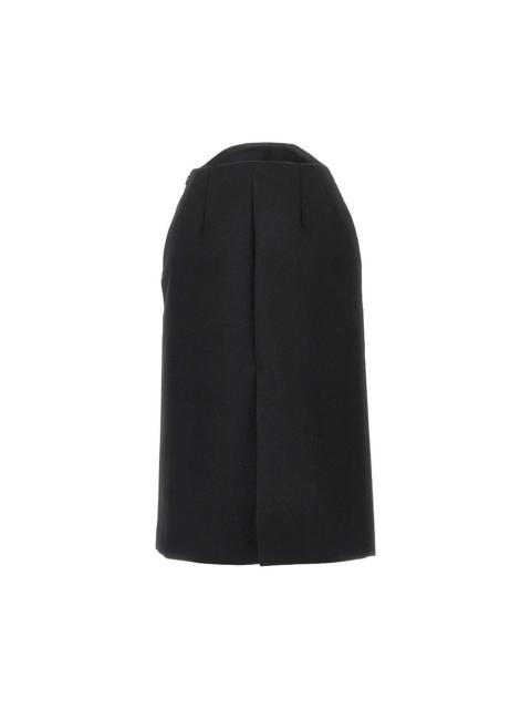 Jil Sander Jil Sander Sablé Wool Midi Skirt Black Women