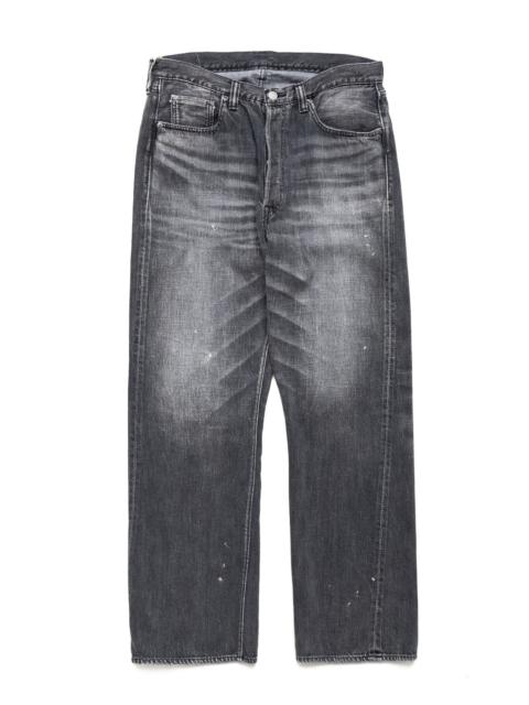 FULLCOUNT 0105BKSSHW-BIG 11.5oz Black Denim Wide Straight Dartford - Fullcount x BiG Collab