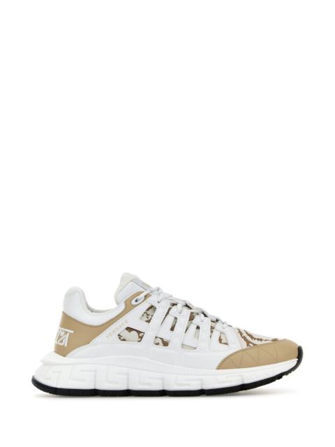 Versace Men White Trigreca Barocco Sneakers