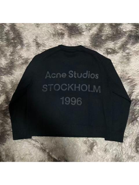 Acne Studios Acne Studios Fall/Winter 2025 Black 1996 Stockholm Knit Sweater