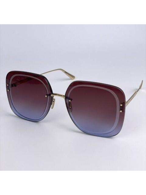Dior NEW Dior ULTRADIOR SU B0D2 Burgundy Gold Brown Women Square Oversized Sunglasses
