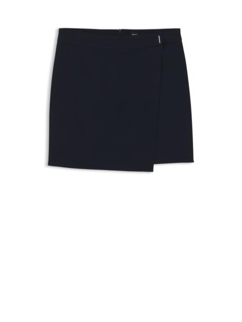 BOSS CREPE MINI SKIRT WITH WRAP FRONT