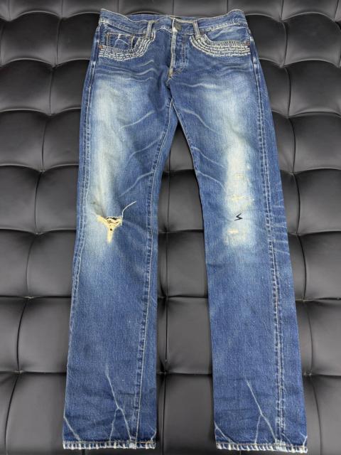 UNDERCOVER UNDERCOVER 09ss NEOBOY POPTONES Washed Poetry Embroidered Jeans