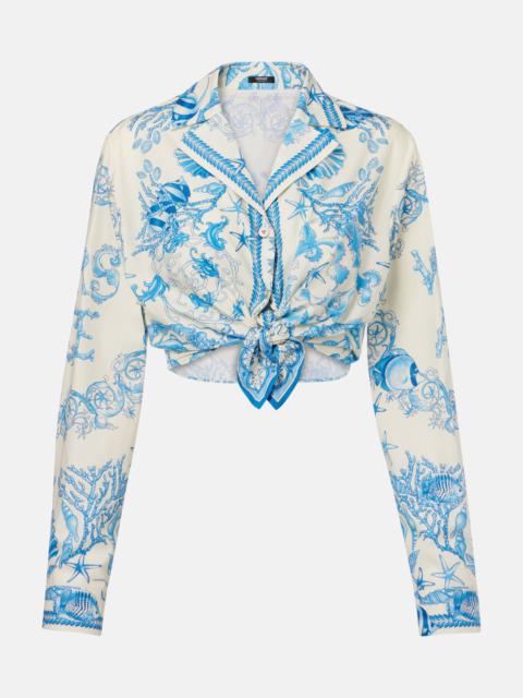 VERSACE Underwater Barocco crop top