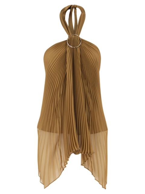 Max Mara Max Mara Women Mxevalzer - Pleated Halter Top With Ring Detail