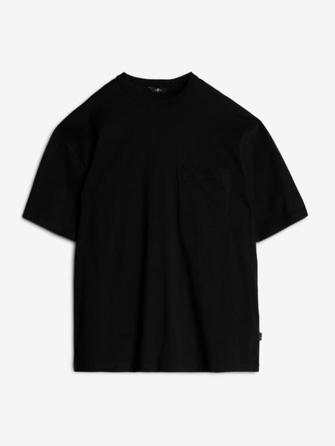 7 For All Mankind Short Sleeve Relaxed Tee in Black