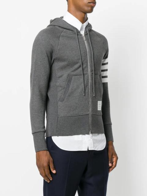 Thom Browne THOM BROWNE - Men Classic Full Zip Hoodie In Classic Loopback W/ Engineered 4 Bar