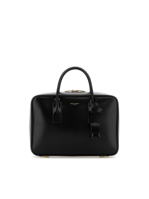SAINT LAURENT Saint Laurent Black Leather Sac De Jour Handbag