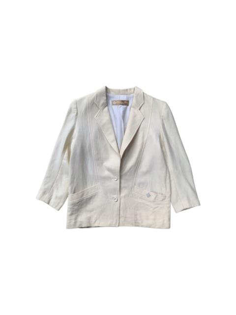 Dior Vintage 80s Christian Dior Sports Cream Wool Tailored Blazer