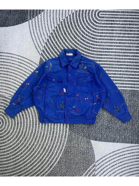 Other Designers Japanese Brand - Vintage Indio Rare Country Name Printed Button Up Jacket
