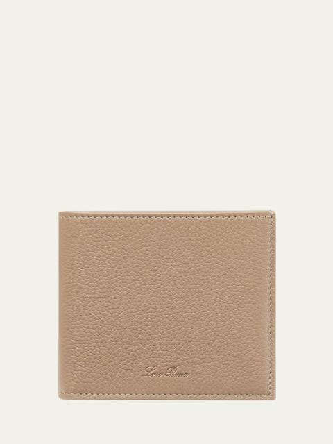 Loro Piana Men's Grained Leather Bifold Wallet