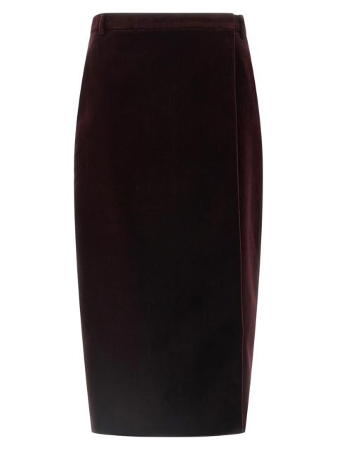 SAINT LAURENT Velvet skirt