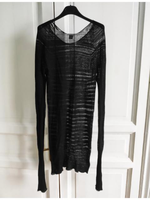 Yohji Yamamoto Transparent striped sweater