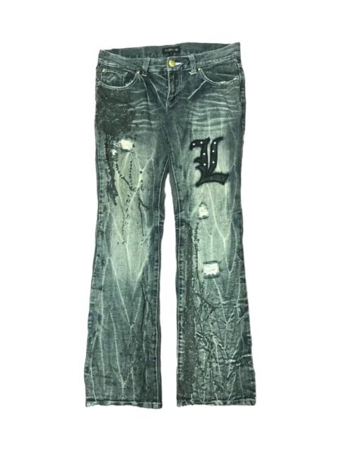 Other Designers Designer - VINTAGE JAPAN LOWBOX WORK OF ART DESIGN DISTRESSED PATCHES