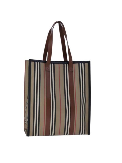 Burberry Burberry Nova Check Tote Bag Pvc Leather Beige