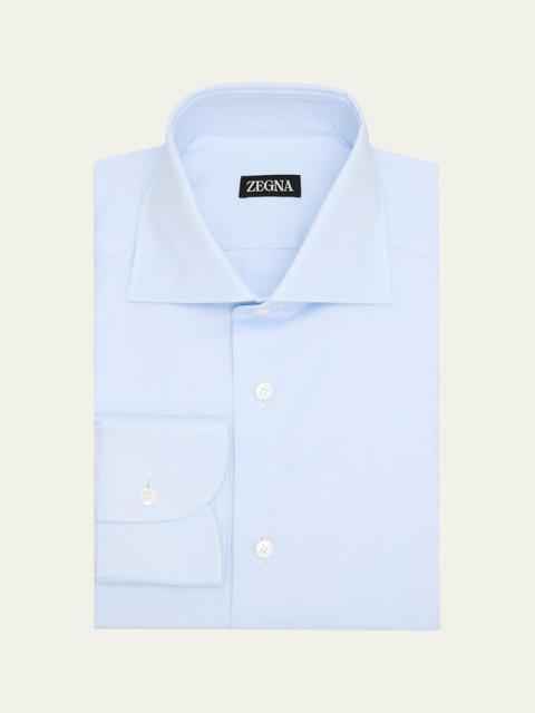 ZEGNA Men's Oxford Weave Cotton Dress Shirt