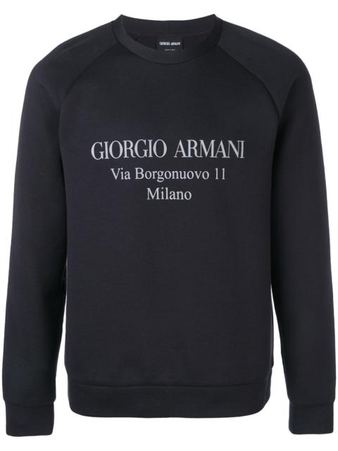 GIORGIO ARMANI Giorgio Armani Men Borgonuovo 11 Cotton Double Jersey Sweatshirt