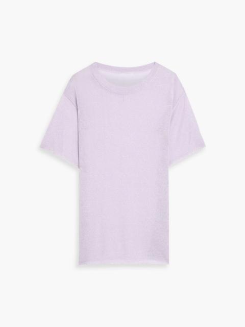 Other Designers Metallic crochet-knit T-shirt