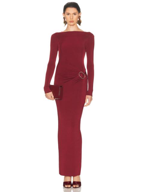 ROLAND MOURET Buckle Maxi Dress