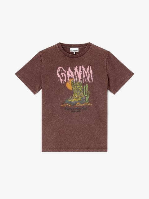 GANNI VINTAGE WASH T-SHIRT