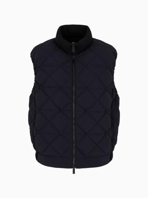 GIORGIO ARMANI Technical twill gilet with down padding