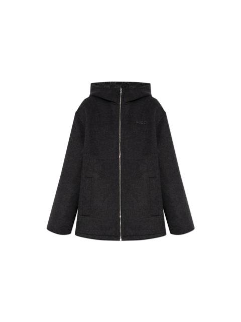 GUCCI GUCCI Gray Wool Jacket New & Authentic (Women's size:IT 38;)