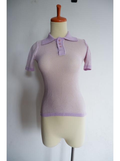 Bottega Veneta Bottega Veneta Pre Fall 2021 Ribbed Mesh Knit Polo Shirts