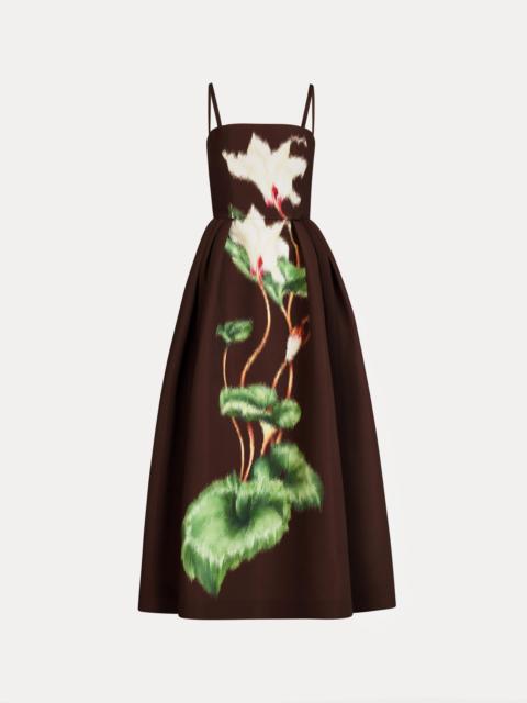 Oscar de la Renta CHINÉ CYCLAMEN FAILLE COCKTAIL DRESS