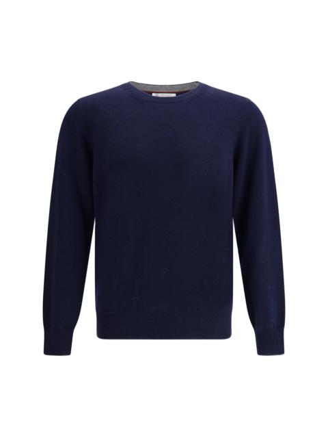 Brunello Cucinelli Brunello Cucinelli Cashmere Sweater Navy/Grigio Medio