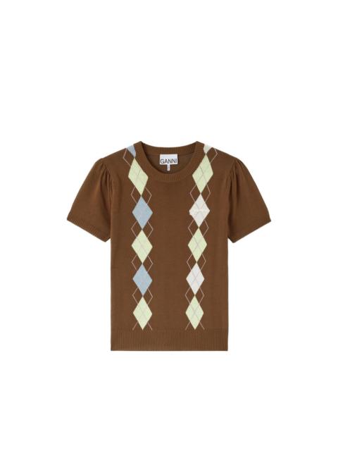 GANNI Ganni Brown Tops - T-Shirts & Jerseys Women