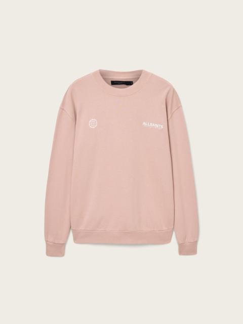 ALLSAINTS EMBLEM CREW NECK COTTON SWEATSHIRT