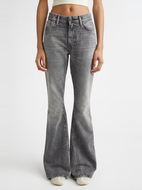 Acne Studios Acne Studios 2025 Gothik High Waist Fitted Bootcut Jeans in Washed Black at Nordstrom