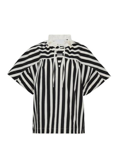 3.1 Phillip Lim Striped Open Neck Top With Ties