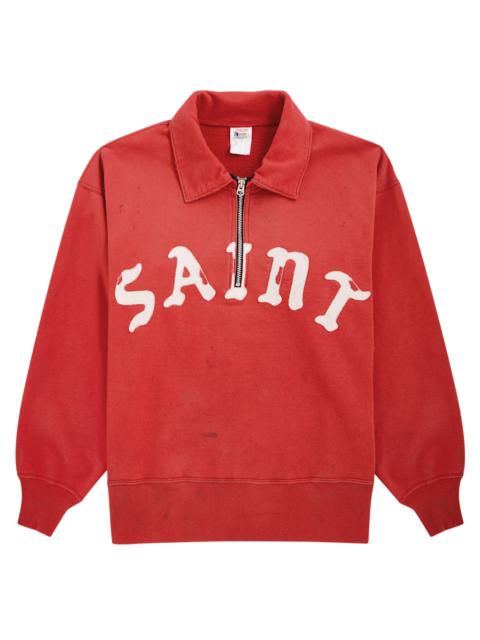 SAINT M×××××× Saint logo half-zip cotton sweatshirt