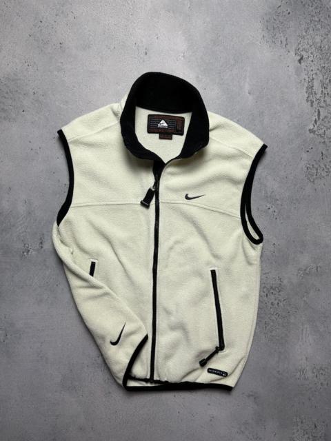 Nike ACG Vintage 90s Nike ACG Cream Polartec Gilet Fleece Jacket Vest