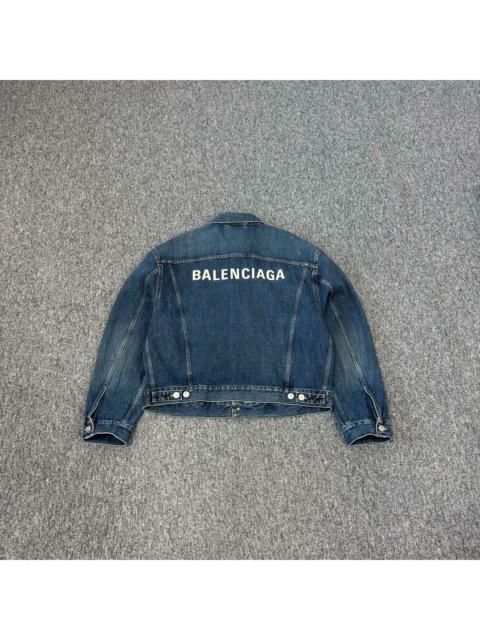BALENCIAGA Balenciaga Letter Print Denim Jacket