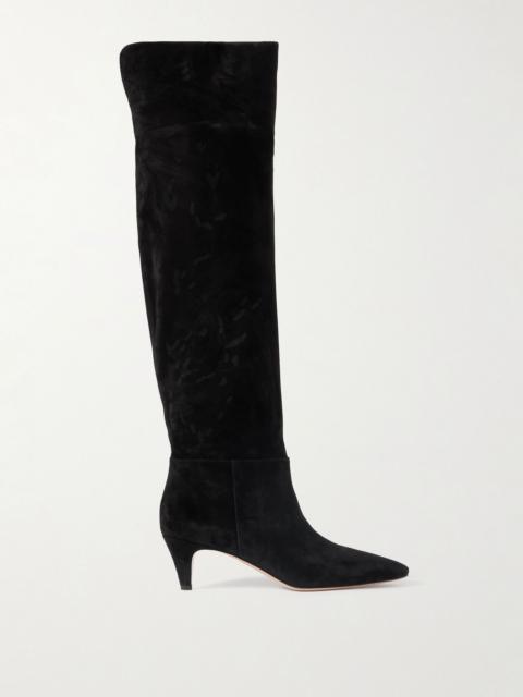Gianvito Rossi Elise 45 suede knee boots Black