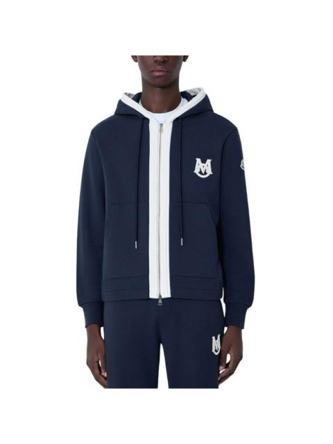 Moncler MONCLER Men's Navy/White Zip Hoodie New (Men's size:L;)