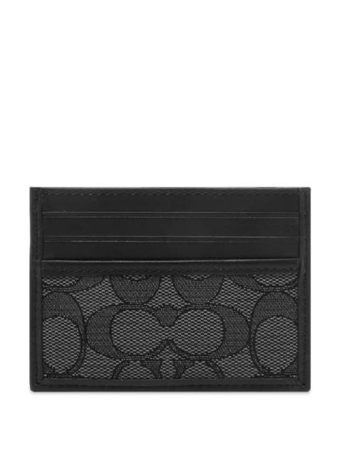 COACH Coach Signature Jacquard Card Case
