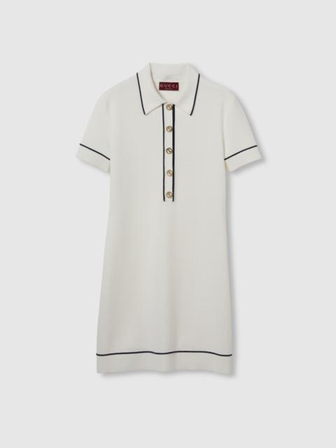 GUCCI Fine wool polo dress